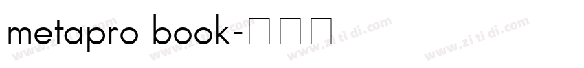 metapro book字体转换